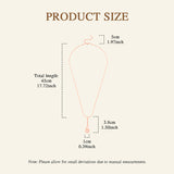 Livingandhome rose gold teardrop necklace 45cm, imported from the UK