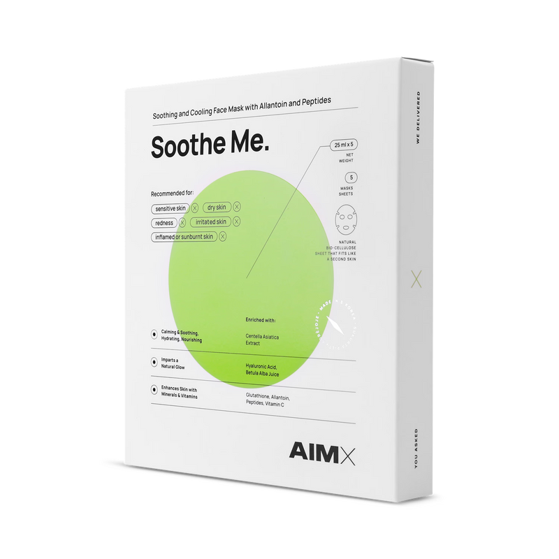 Aimx Soothe Me sheet mask with peptides 25ml, UK version