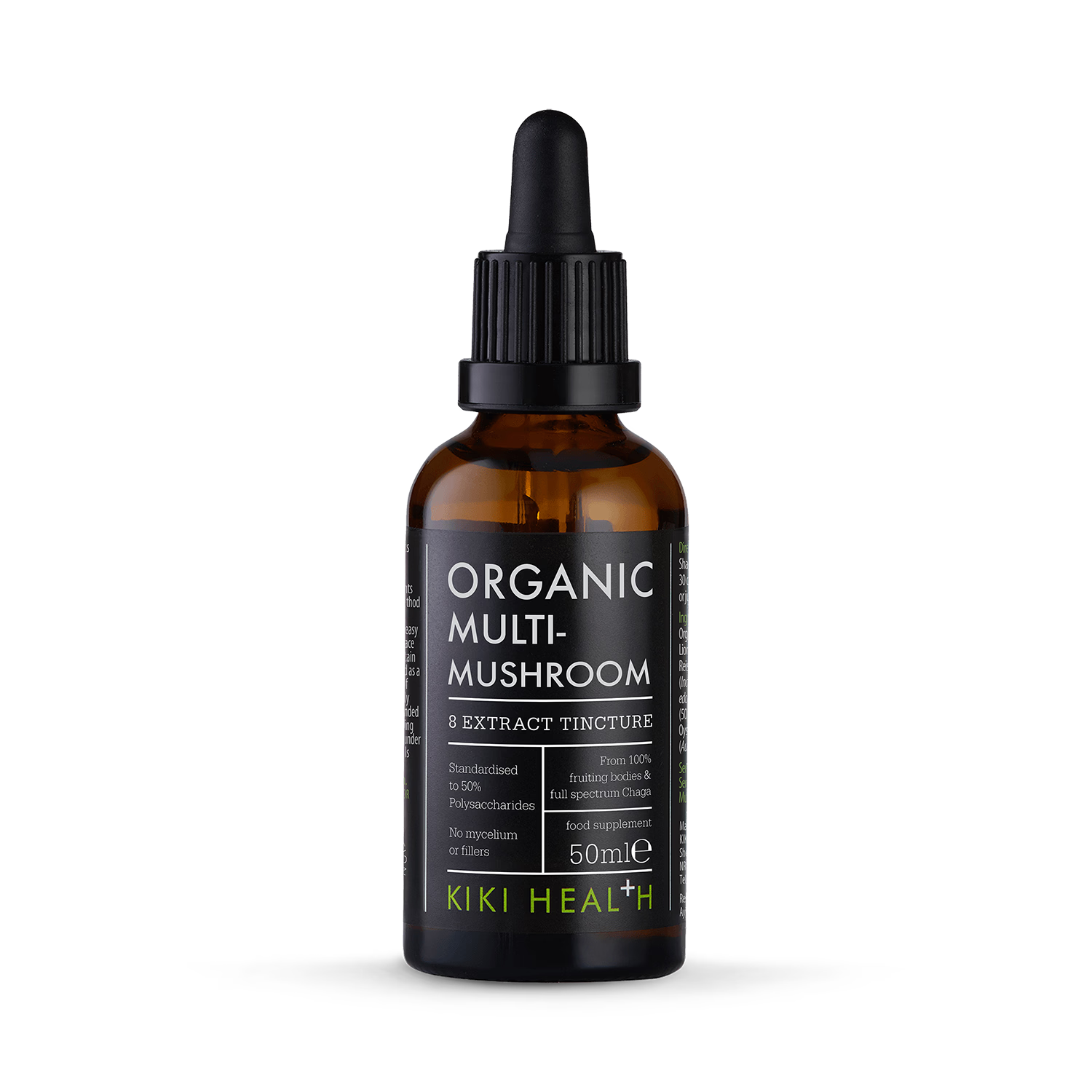 KIKI Health organic multi-mushroom extract tincture 50ml - British product