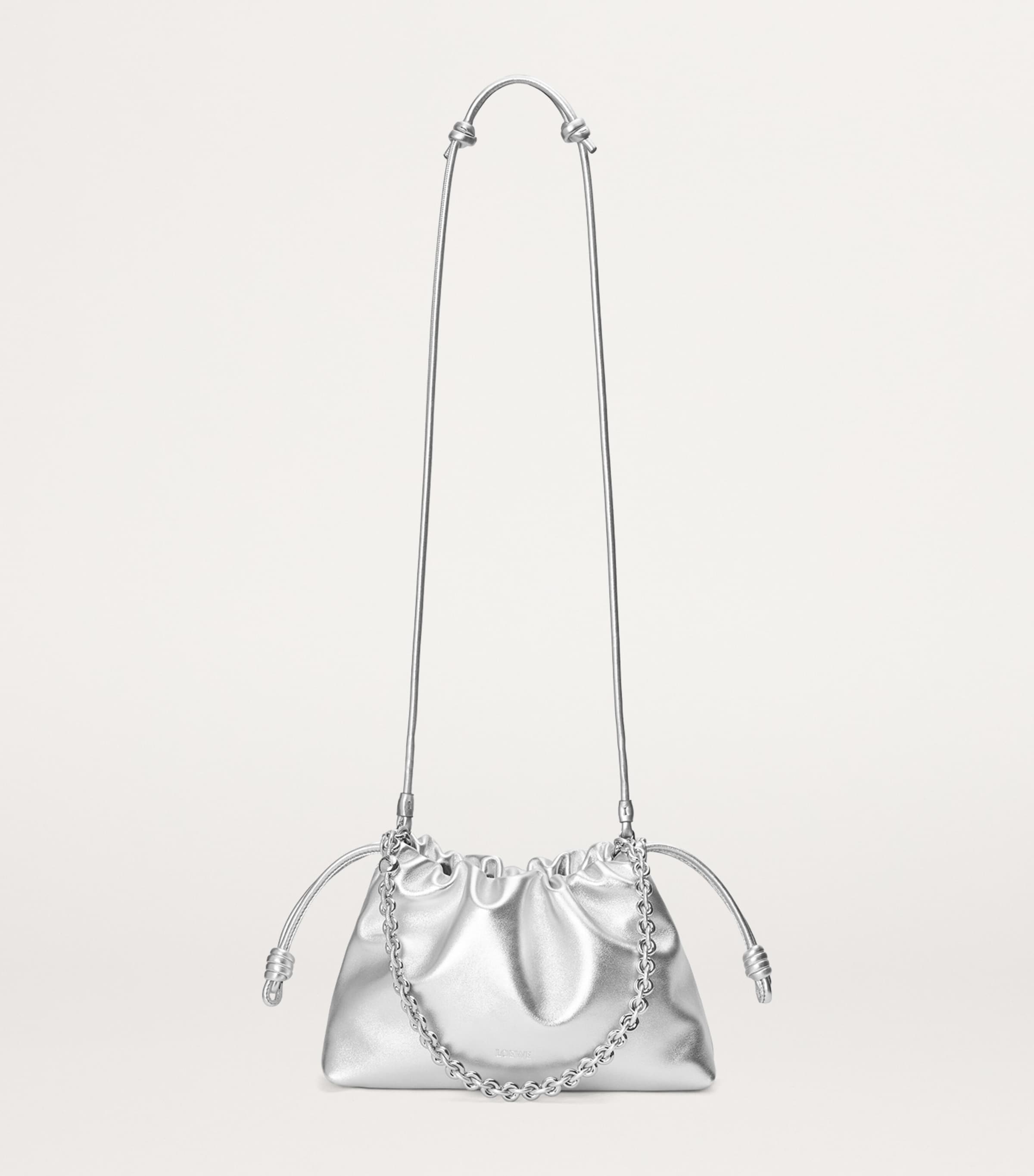 LOEWE medium metallic leather Flamenco purse, imported from the UK