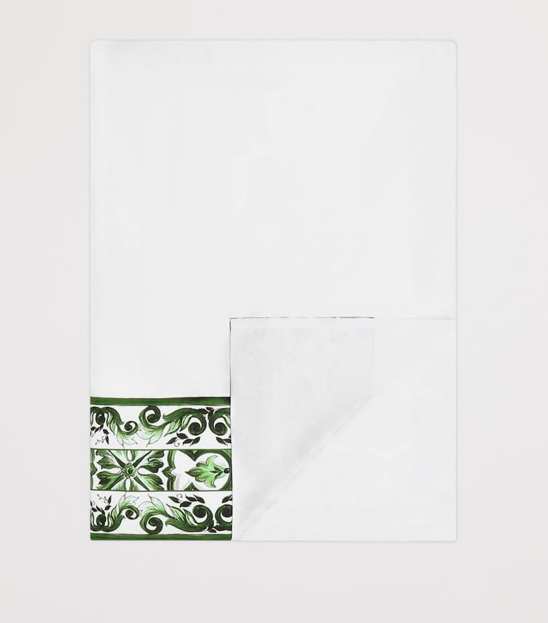 Dolce&Gabbana Casa cotton Majolica king flat sheet 260cm x 280cm - British product