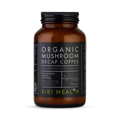 Holland & Barrett KIKI Health Organic Decaffeinated Mushroom Extract Coffee Powder - 75g- Buy online at McGrocer