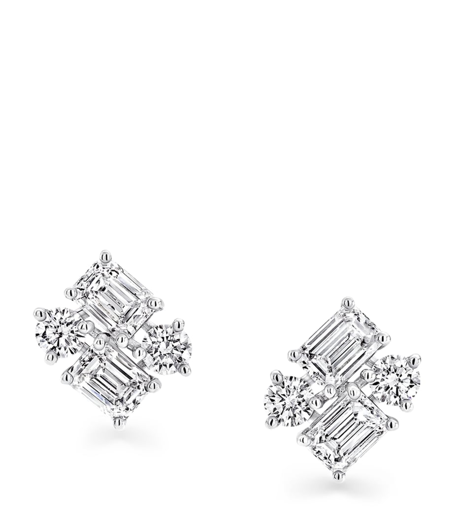 Graff Classic diamond earrings in white gold, UK version