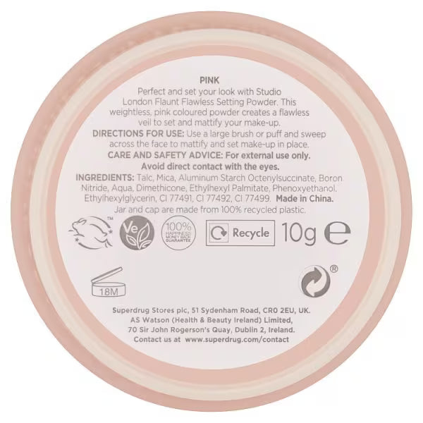 Studio London Loose Setting Cosmetic Powder Pink (British brand)