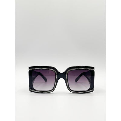 Superdrug SVNX Oversized Square Sunglasses With Diamonte Detail- Buy online at McGrocer