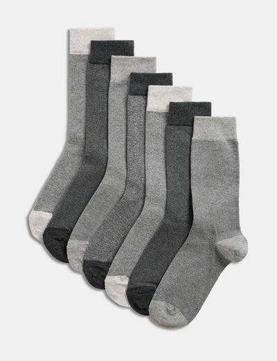 M&S M&S 7 Pack Cool & Fresh Cotton Rich Socks- Buy online at McGrocer