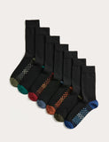 M&S cotton rich socks Cool & Fresh Geo 7-pack - British product