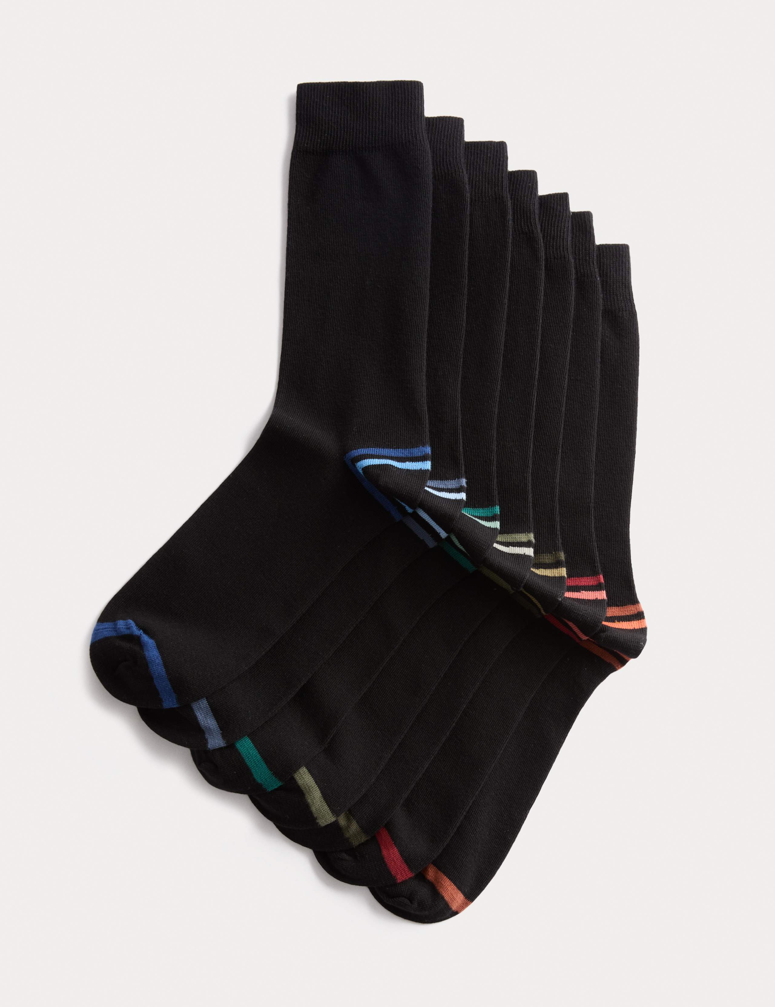 M&S Cool & Fresh striped cotton rich socks 7 pack, UK version