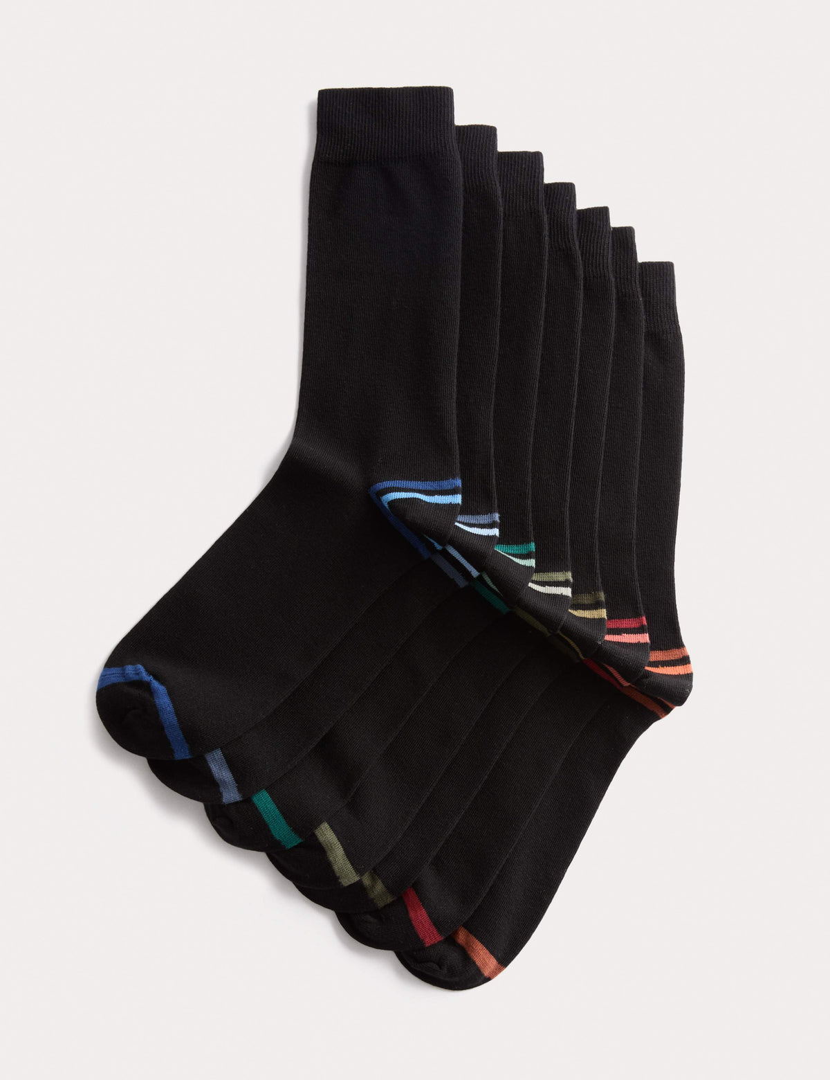 M&S Cool & Fresh striped cotton rich socks 7 pack, UK version
