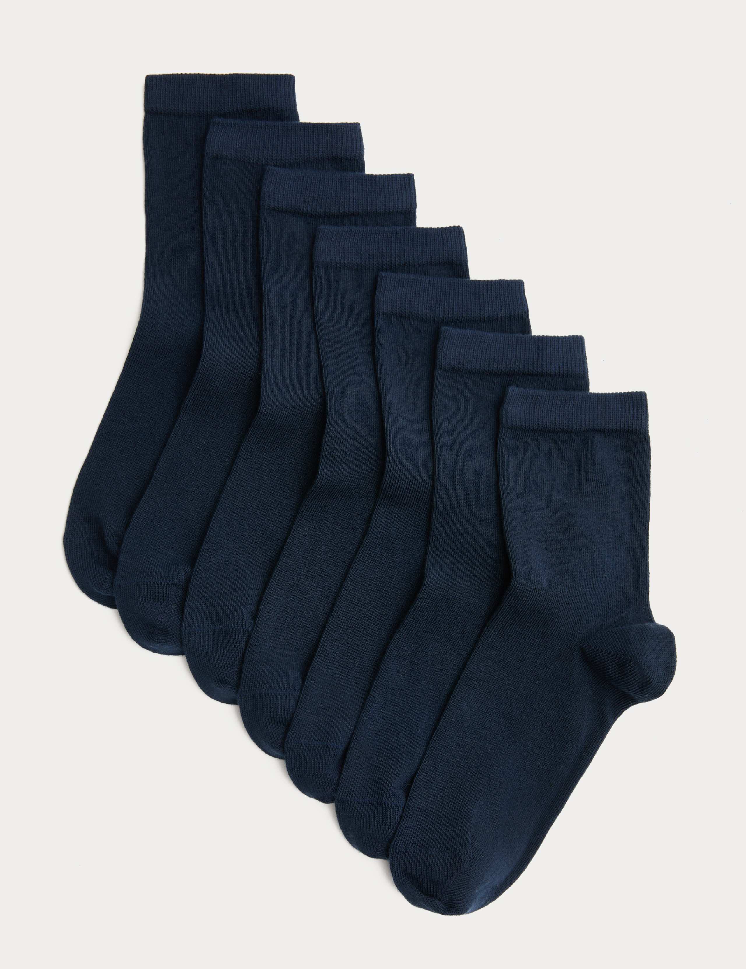 Children's ankle school socks 7 pack assorted sizes, imported from the UK