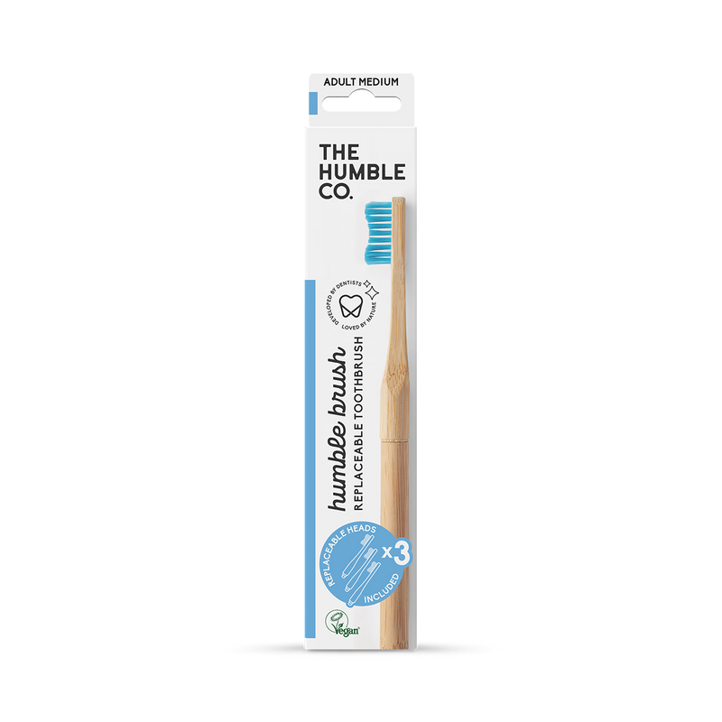Manual Bamboo Adult Toothbrush with 3 Replaceable Heads