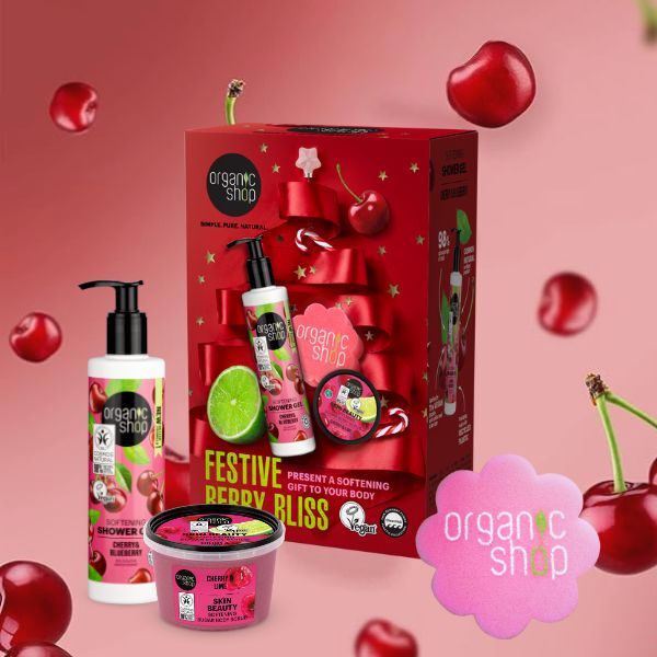 Organic Shop gift set Festive Berry Bliss 280/100ml (British brand)