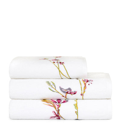 Harrods Floral Gaura Bath Mat with Cotton-Modal Blend, 90cm x 160cm- Buy online at McGrocer