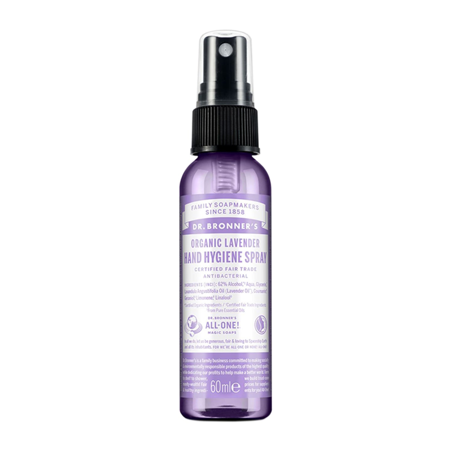 Dr Bronner Lavender Hand Hygiene Spray 60ml