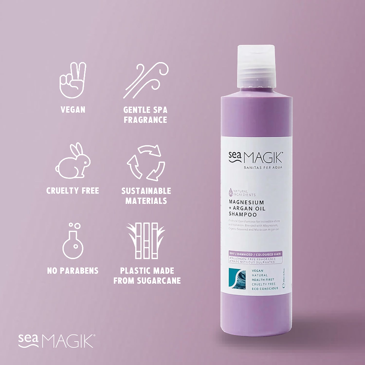 Magnesium and Argan Oil Nourishing Shampoo for Dry and Coloured Hair 300ml