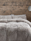 Catherine Lansfield Silver So Soft Cuddly Deep Pile Duvet Cover and Pillowcase Set