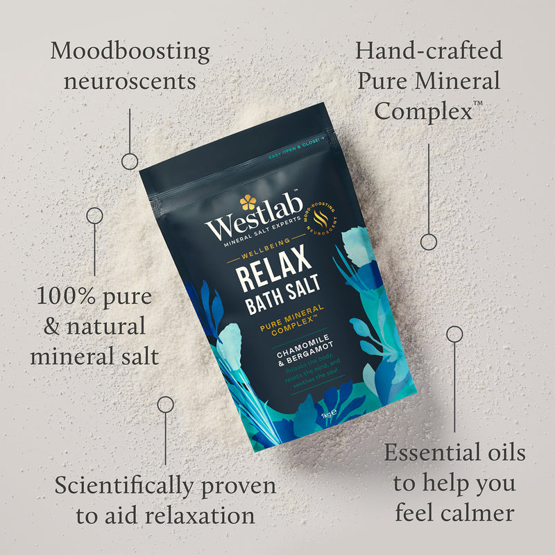 Relaxing Magnesium Mineral Bath Salts with Chamomile and Bergamot 1kg