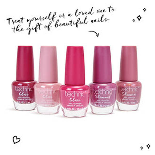 Technic nail varnish set Polished Pinks, UK version