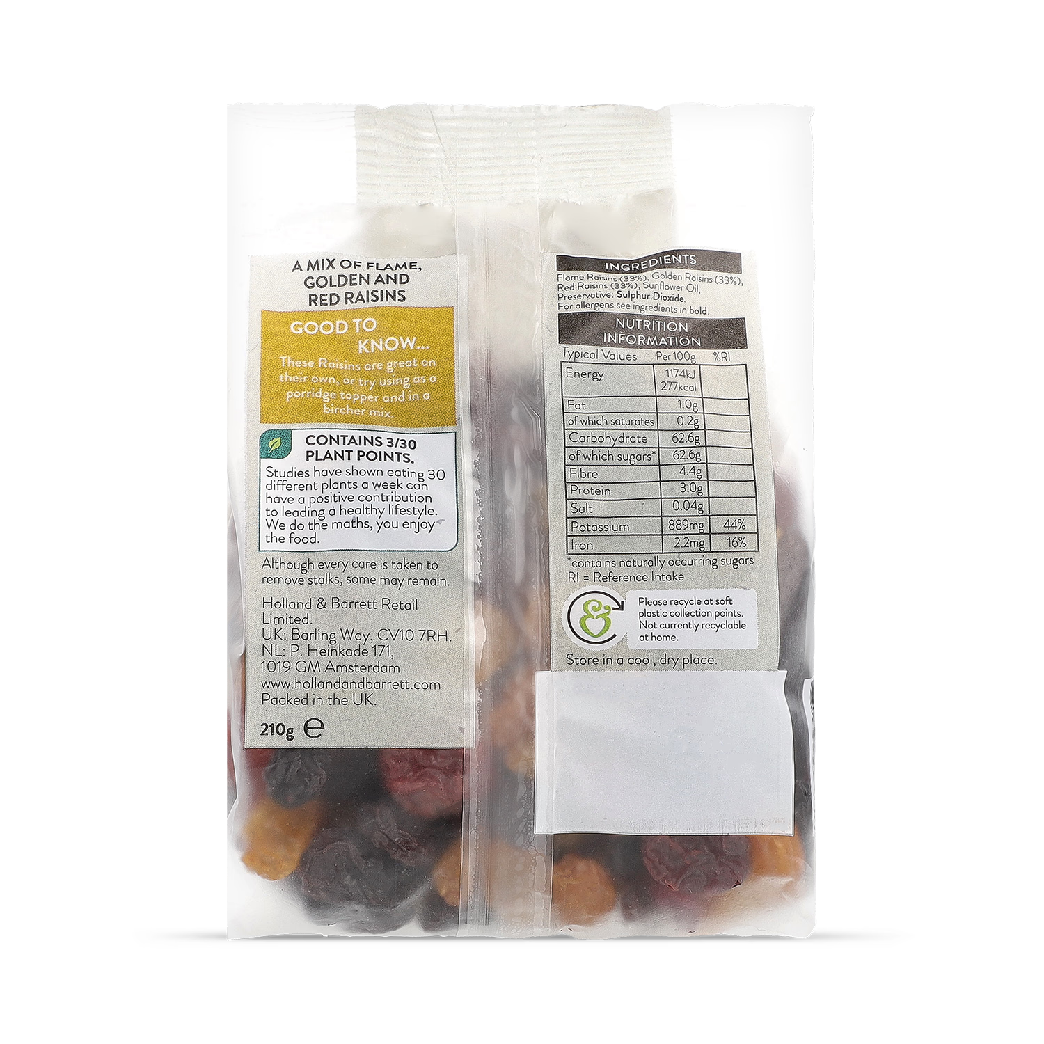Holland Barrett Jewelled Raisin Mix 210g