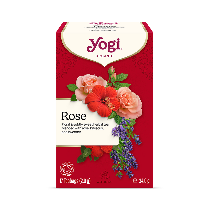 Organic Rose and Hibiscus Ayurvedic Herbal Tea 17 Tea Bags