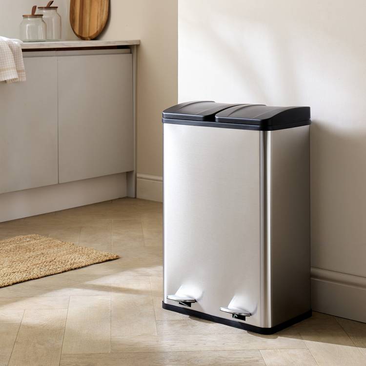 Habitat 55 litre twin compartment pedal bin (British brand)