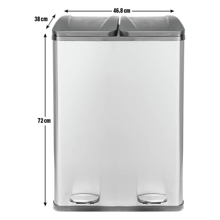 Habitat 55 litre twin compartment pedal bin (British brand)