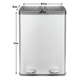 Habitat 55 litre twin compartment pedal bin (British brand)
