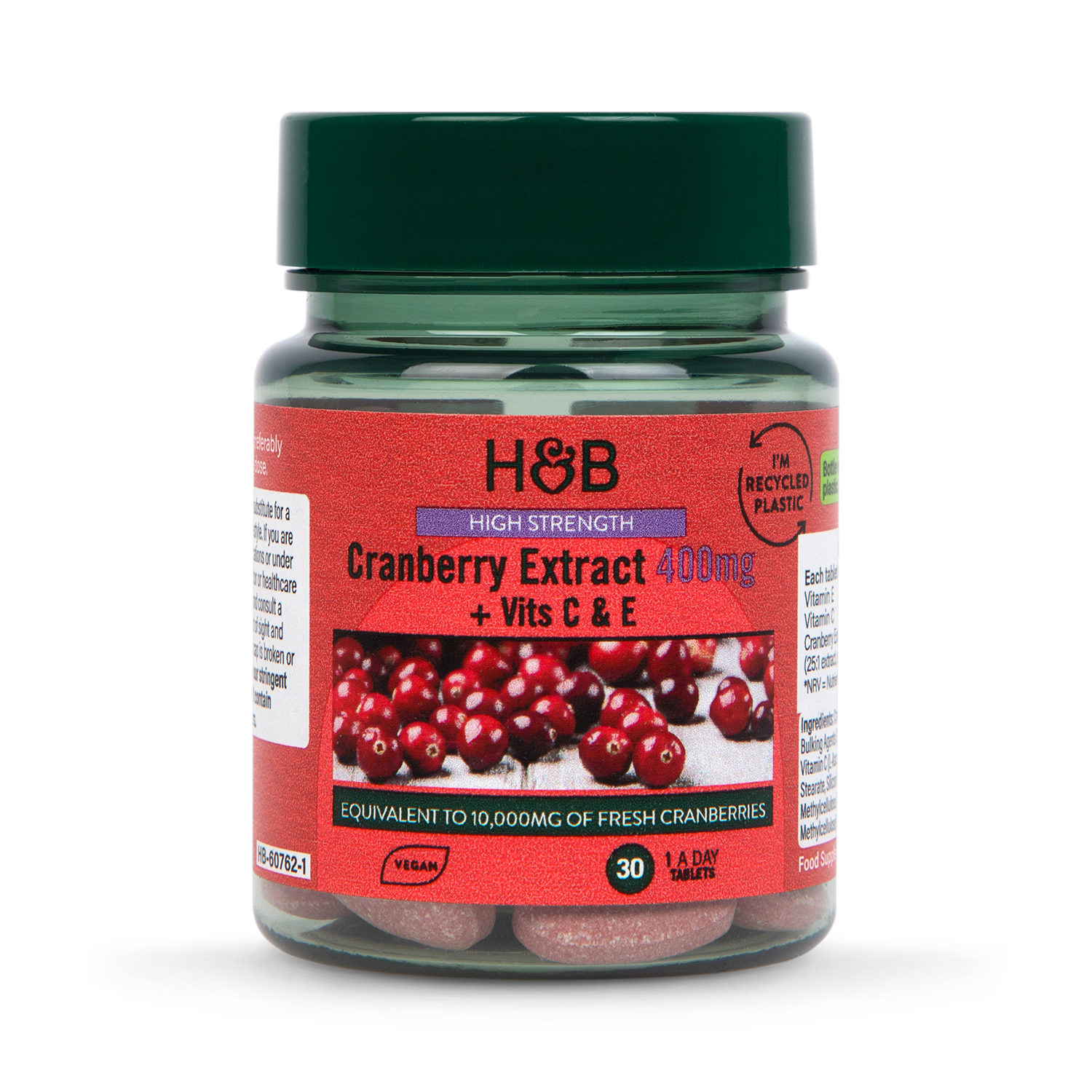 Holland Barrett High Strength Cranberry Extract 400mg 30 Tablets