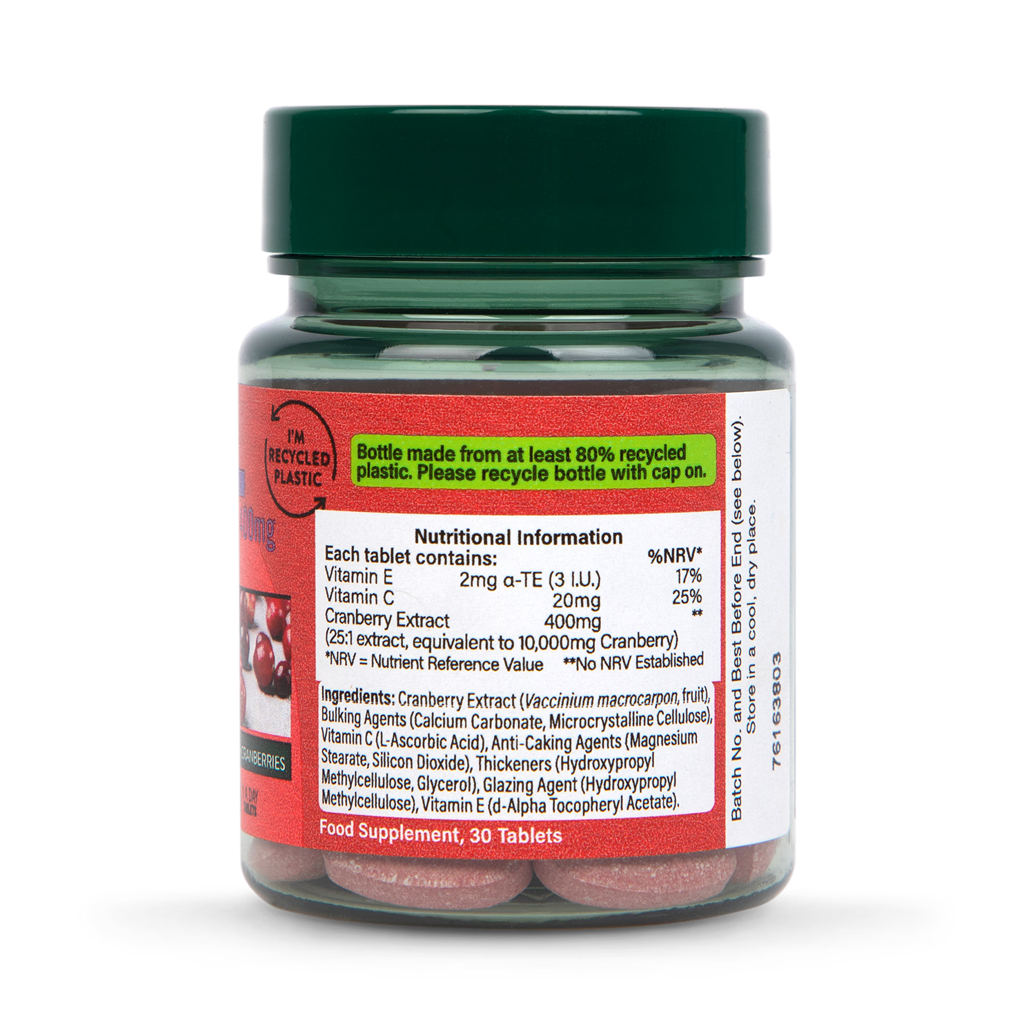 Holland Barrett High Strength Cranberry Extract 400mg 30 Tablets