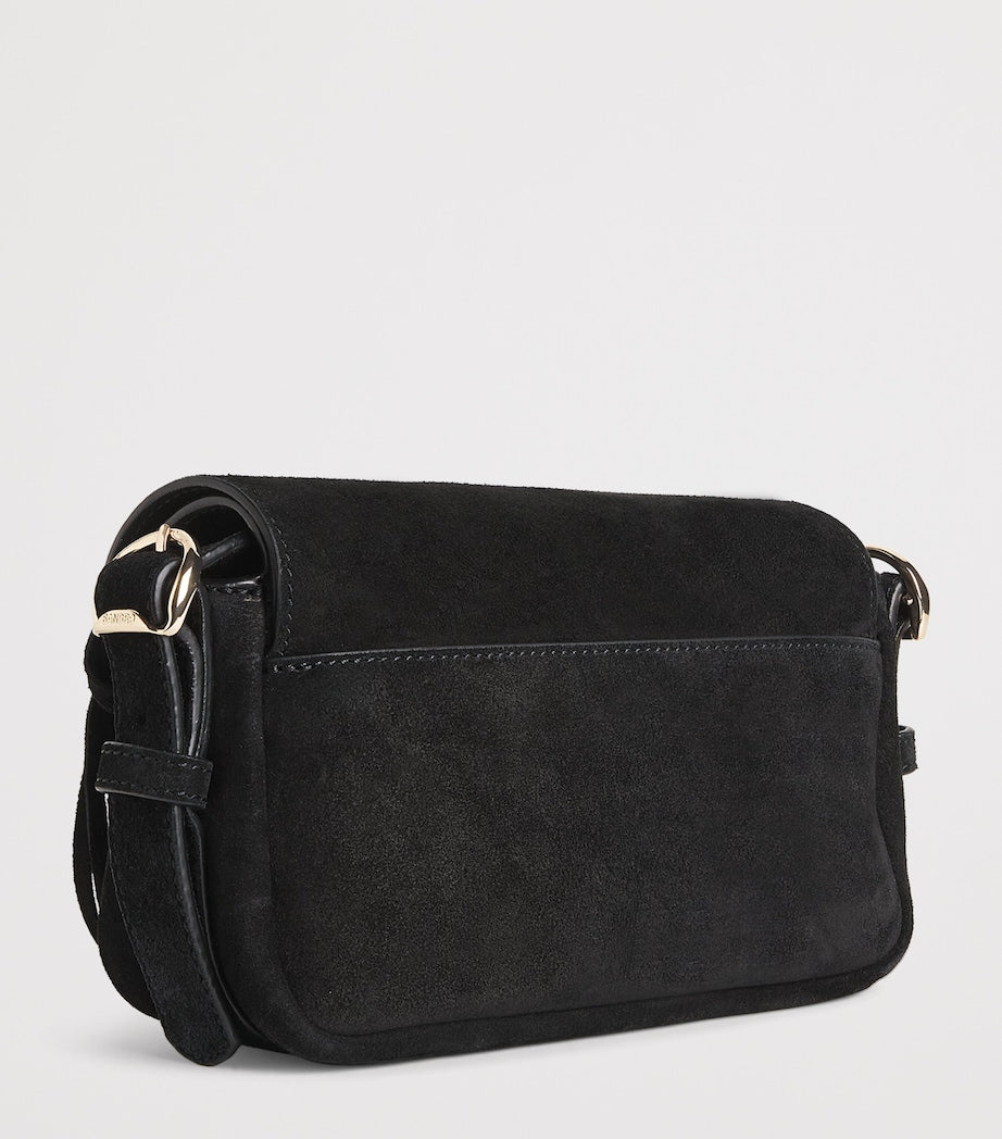 Sandro Paris small suede Le Mambo cross-body bag - British product