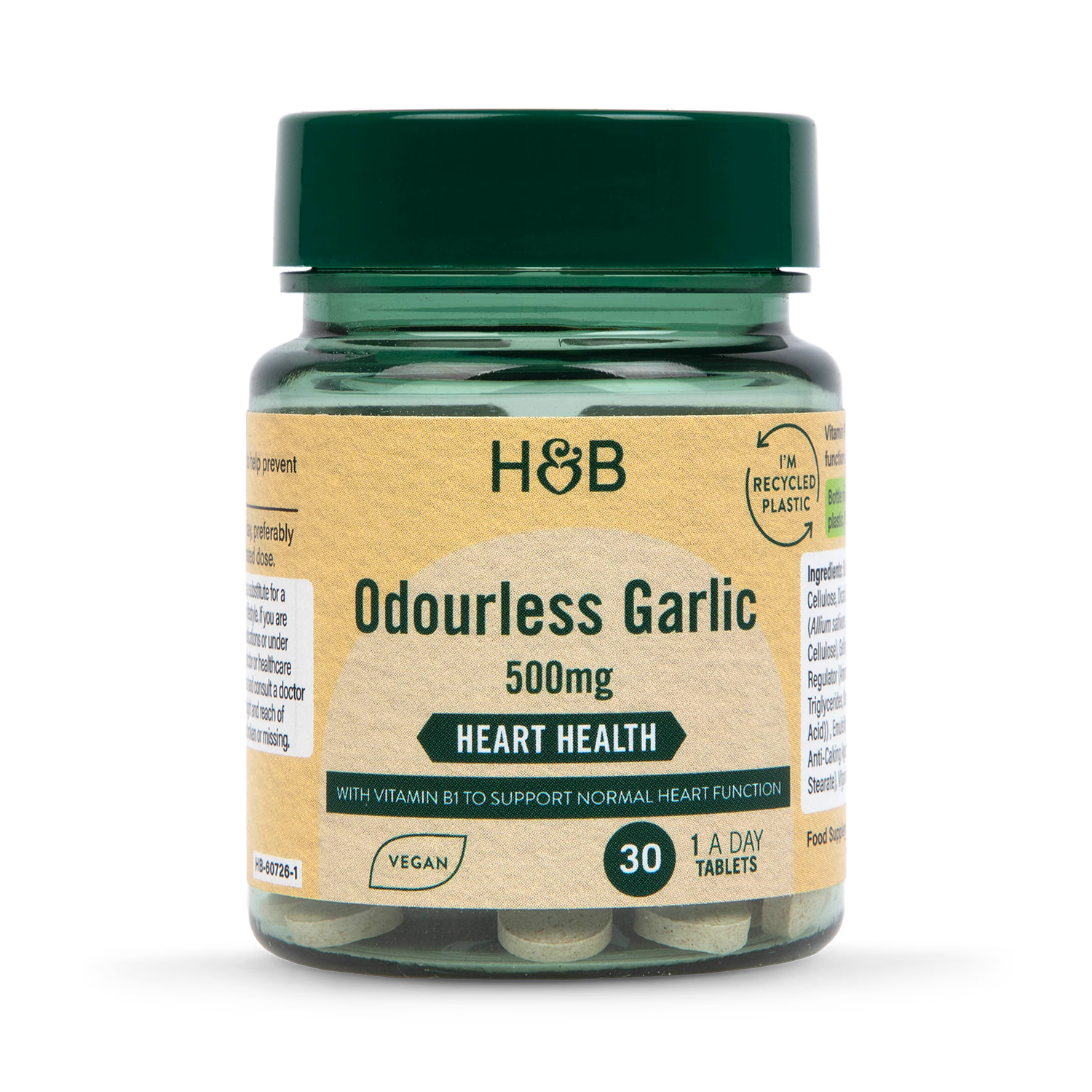Holland Barrett Enteric Coated Odourless Garlic 500mg 30 Tablets