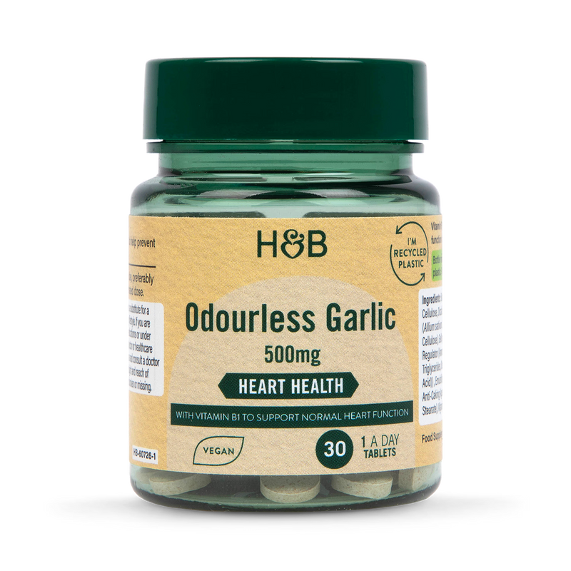 Holland Barrett Enteric Coated Odourless Garlic 500mg 30 Tablets
