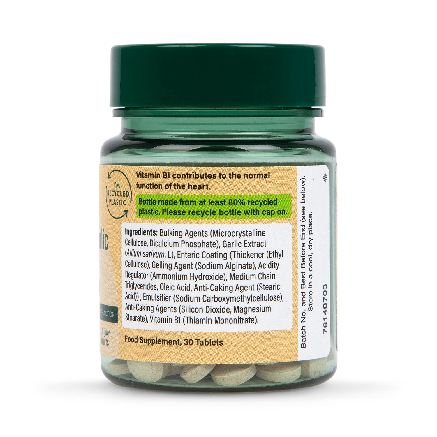 Holland Barrett Enteric Coated Odourless Garlic 500mg 30 Tablets