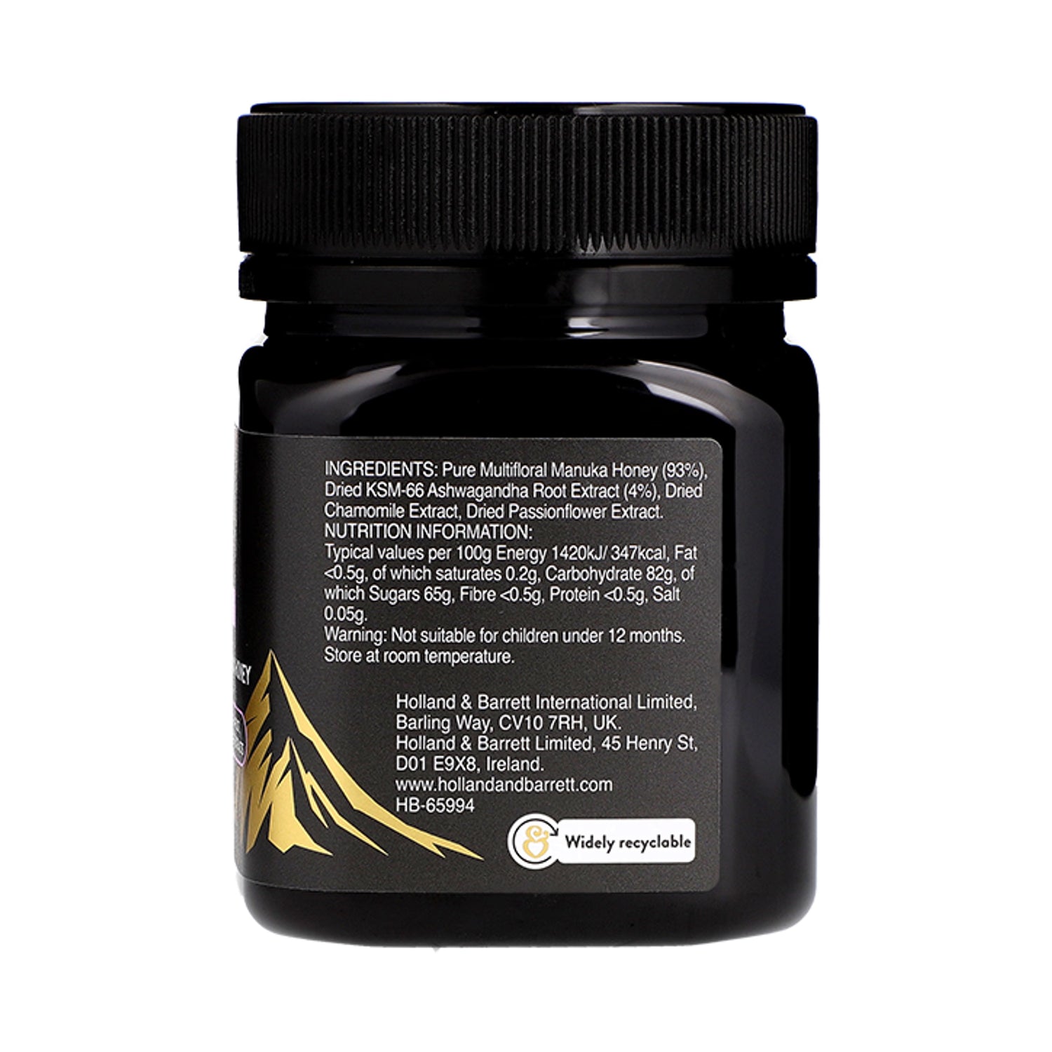 Holland Barrett Night Ritual Multifloral 100 MGO Manuka Honey 250g