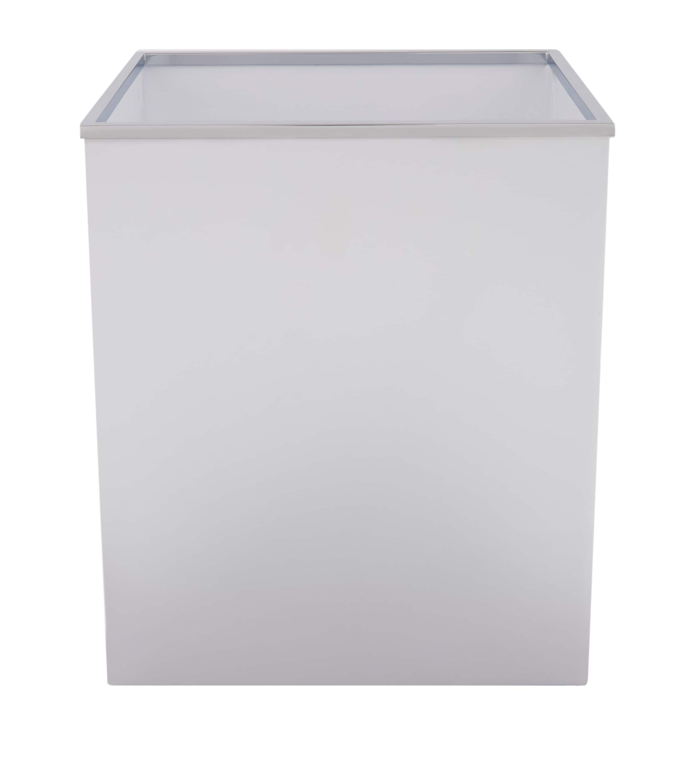 Square Chrome-Plated Brass Bathroom Bin