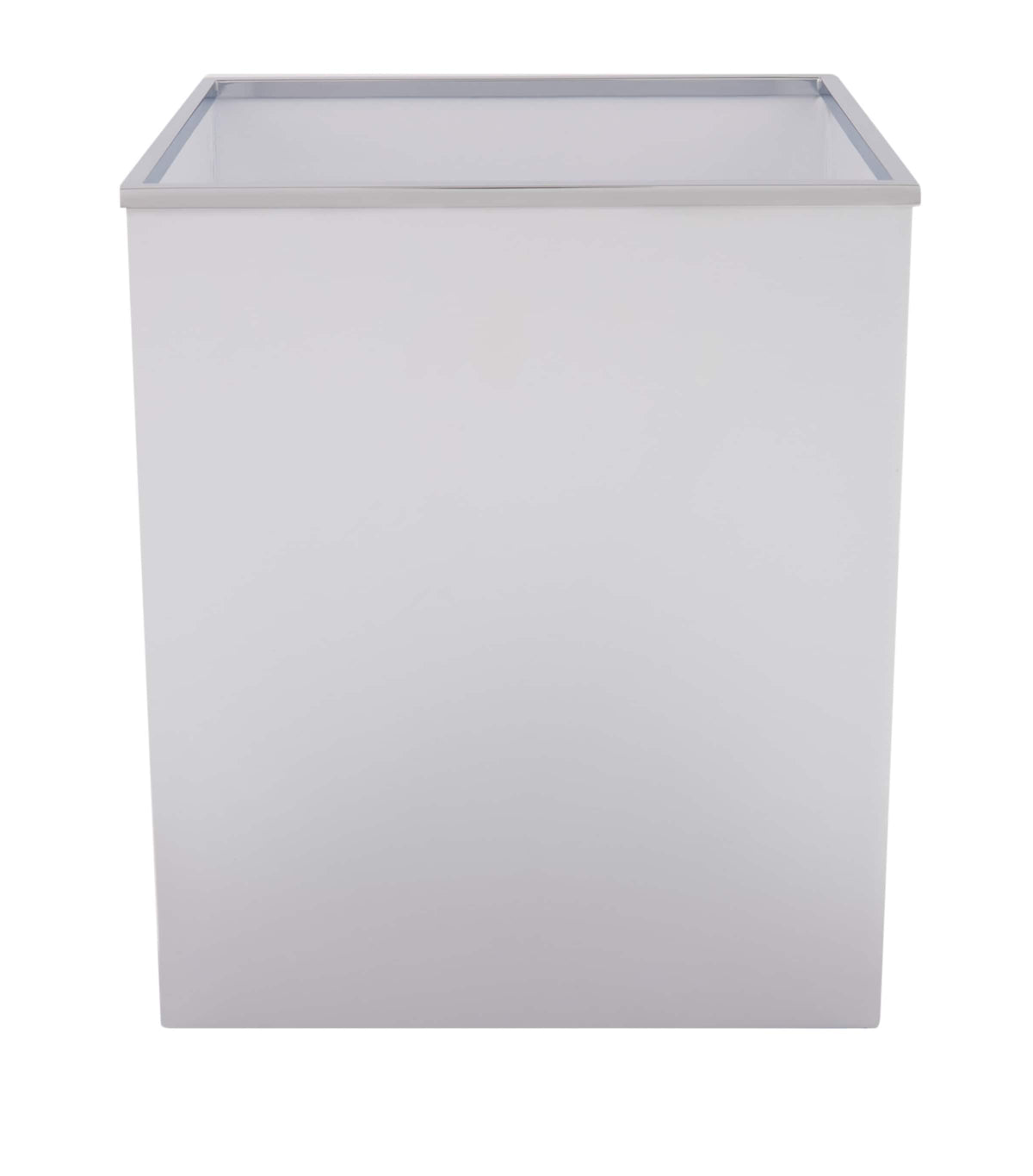 Square Chrome-Plated Brass Bathroom Bin