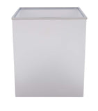 Square Chrome-Plated Brass Bathroom Bin