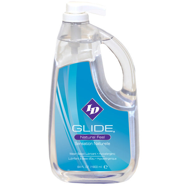 ID Glide water-based lubricant pump 64 fl oz, imported from the UK