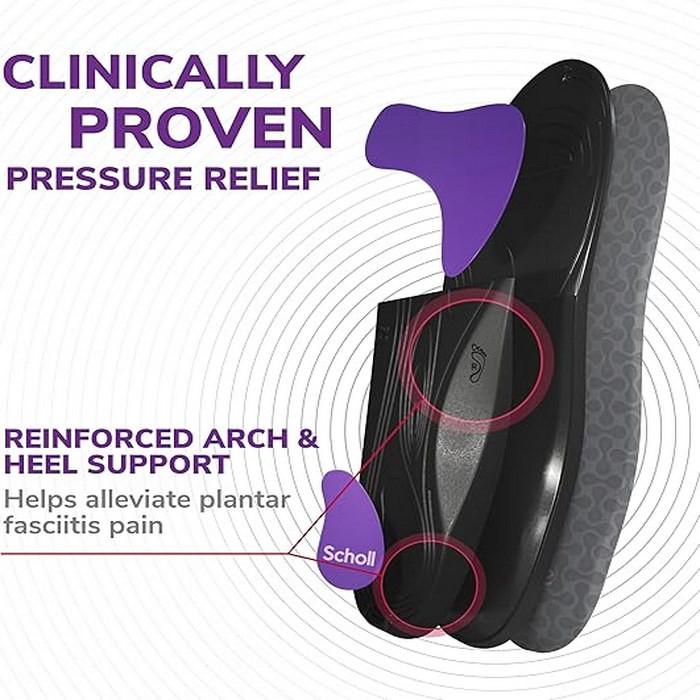 Scholl plantar fasciitis pain relief insoles size 9-11 (British brand)