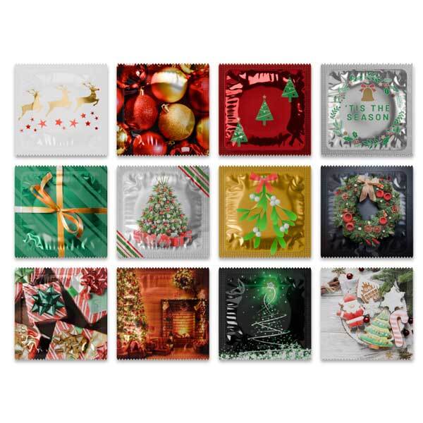 Pasante Christmas themed condoms 36 pack (British brand)