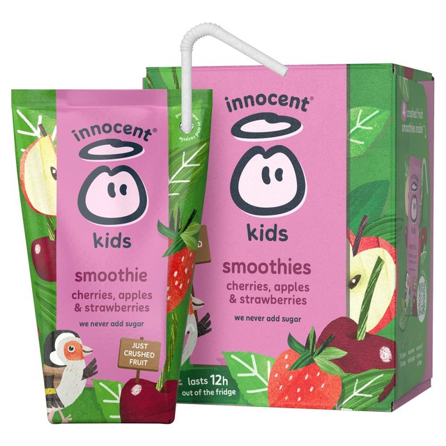 Innocent Kids Cherries & Strawberries Smoothies   4 x 150ml