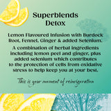Twinings Detox Lemon Ginger herbal tea with burdock root and fennel 40g (British brand)