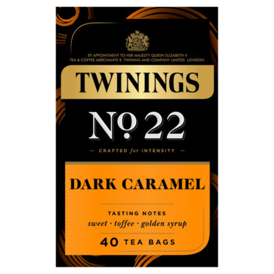 Twinings dark caramel tea 40 tea bags, UK version