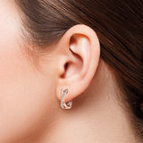 Costco cross hoop diamond earrings 0.25ctw 14ct rose gold (British brand)
