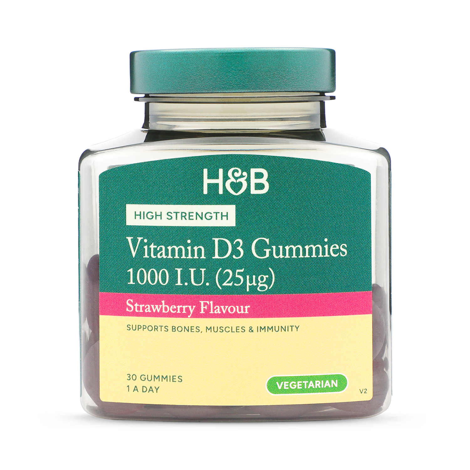 Holland Barrett Vitamin D Gummies Strawberry 30, imported from the UK