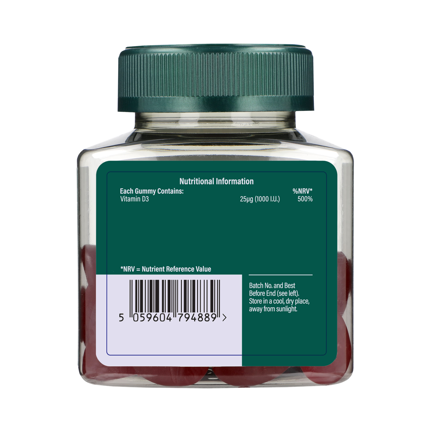 Holland Barrett Vitamin D Gummies Strawberry 30, imported from the UK