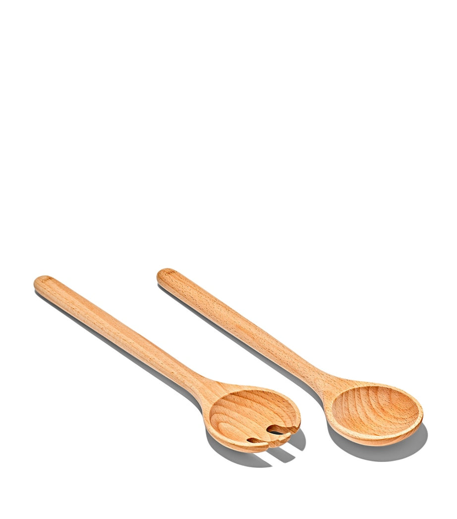 Oxo wood Good Grips salad servers set of 2, imported from the UK