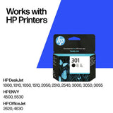 HP 301 black original ink cartridge (British brand)