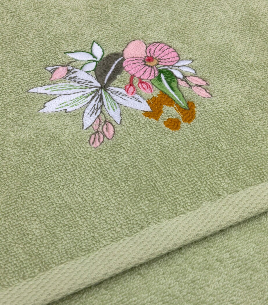 Yves Delorme embroidered orchidee guest towel 45cm x 70cm (British brand)