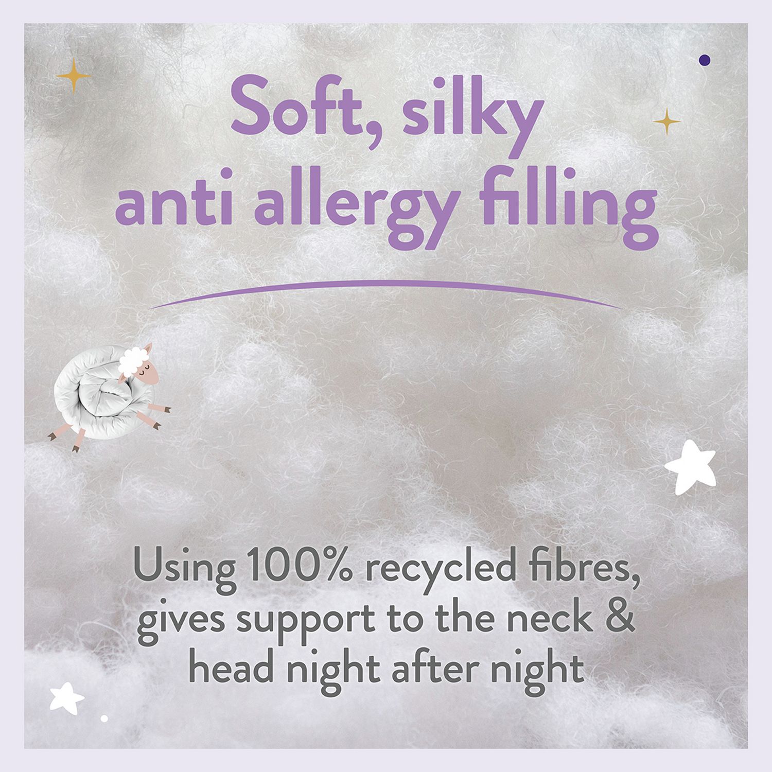 Slumberdown anti-allergy pillow Little Slumbers Cot Bed 60x40cm, UK version